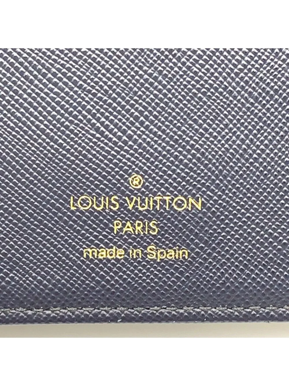 Louis Vuitton Monogram Mini Agenda PM Leather Canvas Navy Notebook Cover Gold